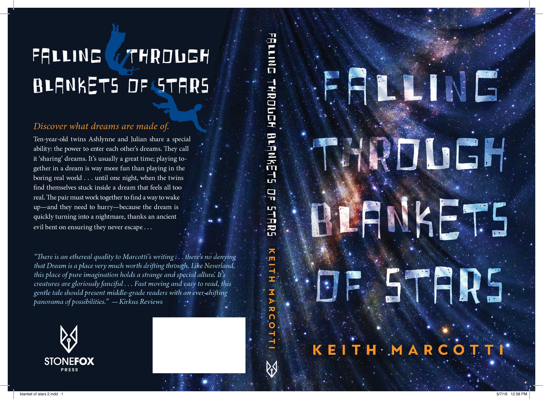 CREATE ‘FALLING THROUGH BLANKETS OF STARS’ (FICTION) BOOK COVER!!
