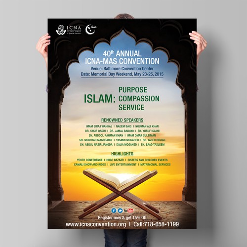 40th Annual ICNA-MAS Convention Flyer and Poster Design