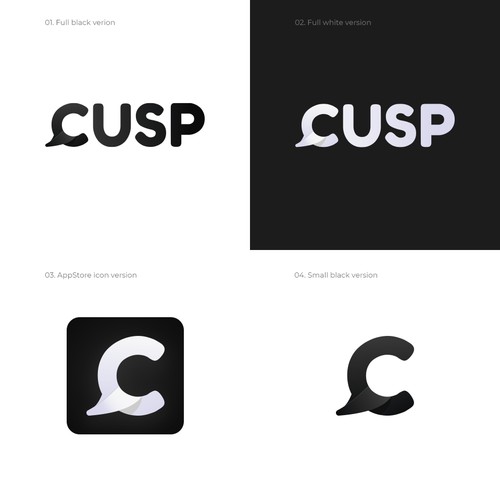 Strong logo concept for private group texts