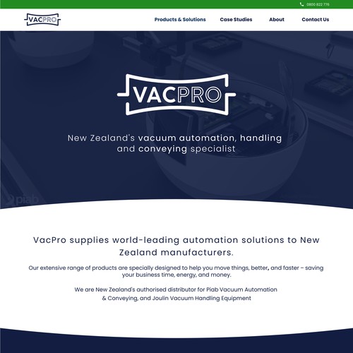 Vacpro Custom Website