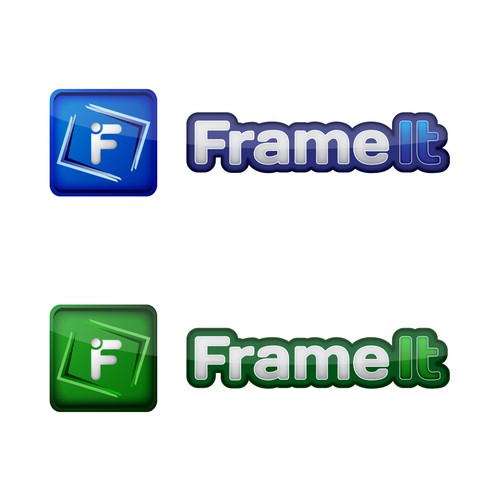 Create the next logo and business card for FrameIt