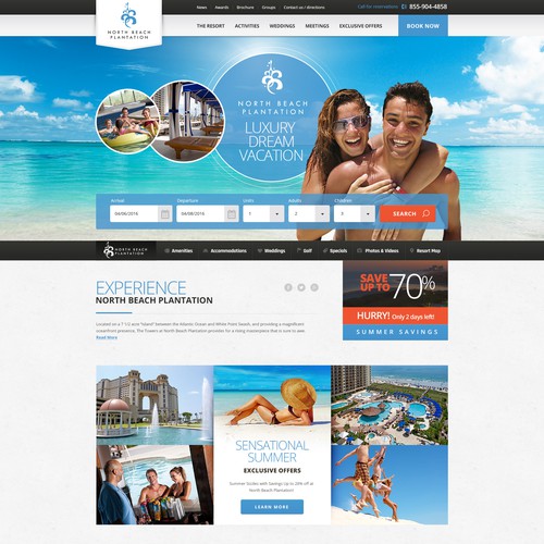 Luxury resort web design