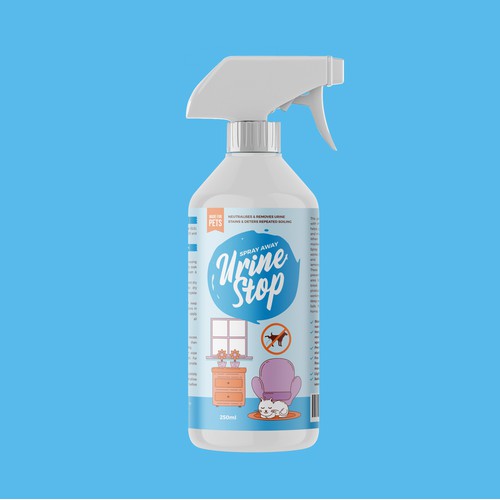 Urine Stop for Pet Product Label Design