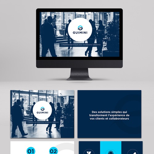 Semifinalist Powerpoint template for an IT Service Company