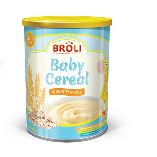 Broli Baby Cereal can giraffe