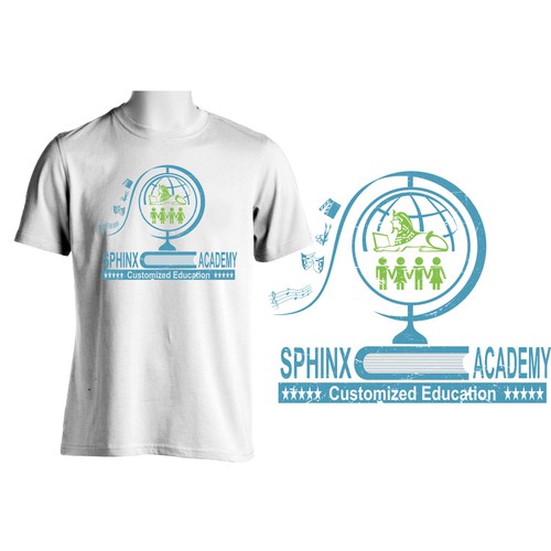 A t-shirt design for an innovative new school