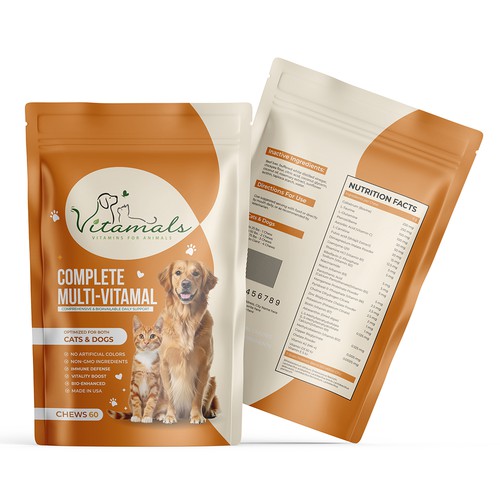 Modern & Elegant Pet Supplement Pouch Design