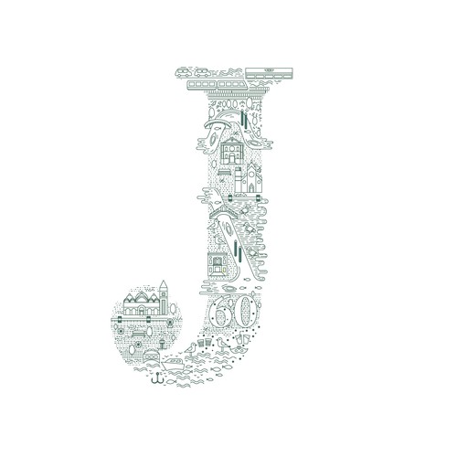 Doodle art of Venice