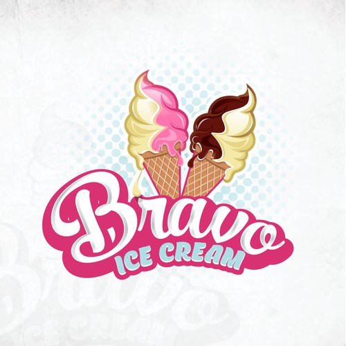 Bold Logo for "Bravo Ice Cream"