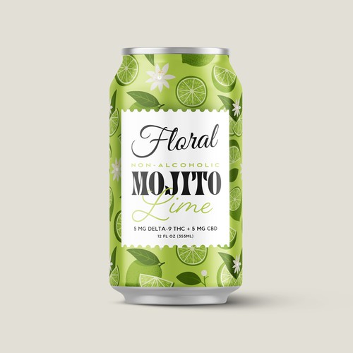 Floral Mojito non alcoholic drink