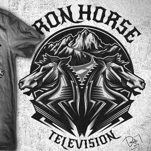 IRON HORSE TELEVISION logo design