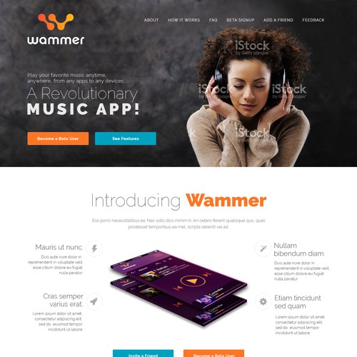 Wammer Website design entry
