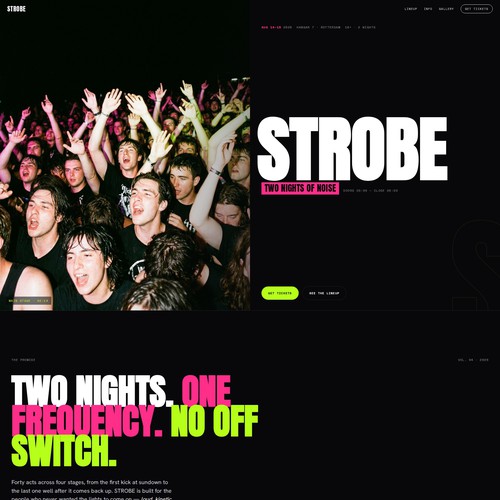 STROBE — electronic music festival homepage