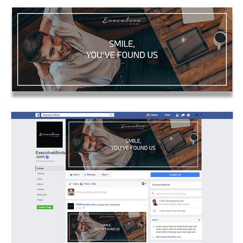 Design a chic, trendy and professional Facebook banner