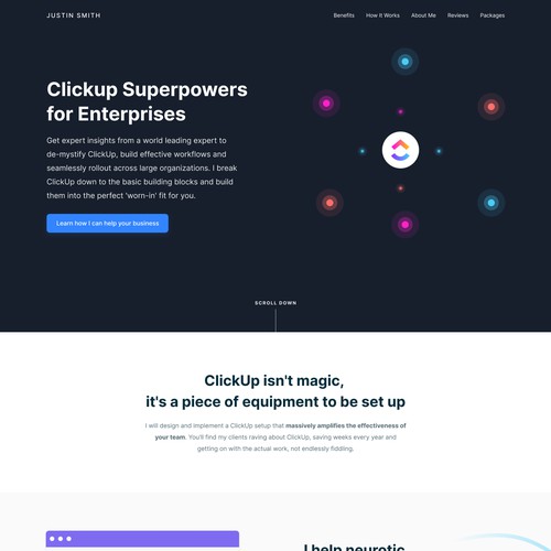 Landing Page For ClickUp Consultant