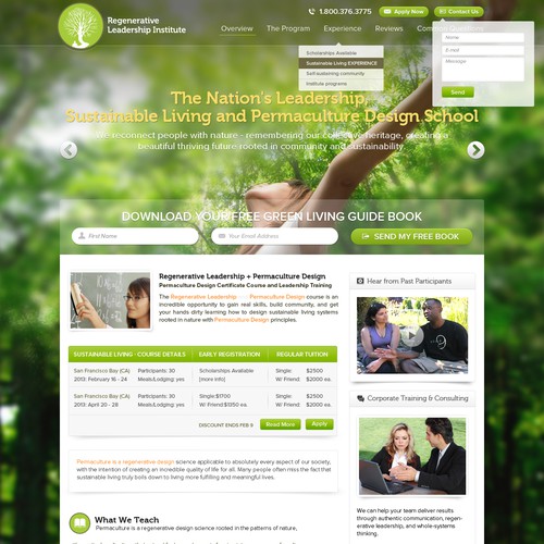 Leadership and Sustainability School needs a new website design