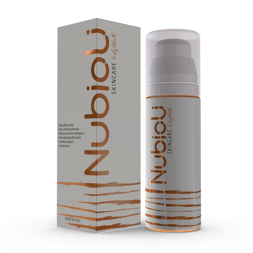 Nubioli Skincare packaging design