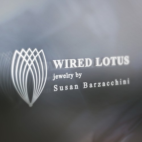 Create a lotus logo for  wire jewelry