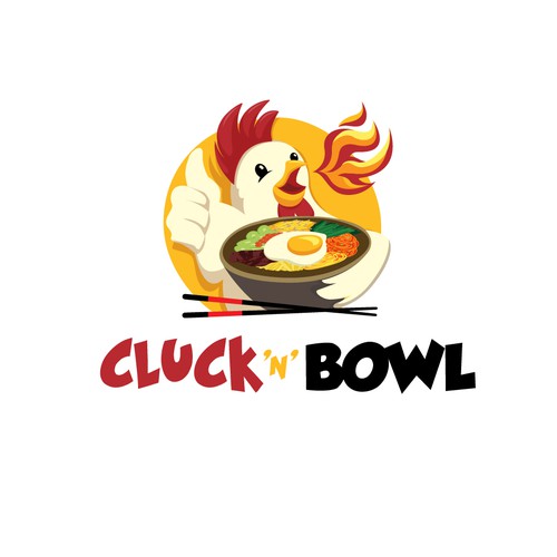 Cluck n Bowl Logo Design