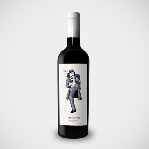 Wine Label Illustration