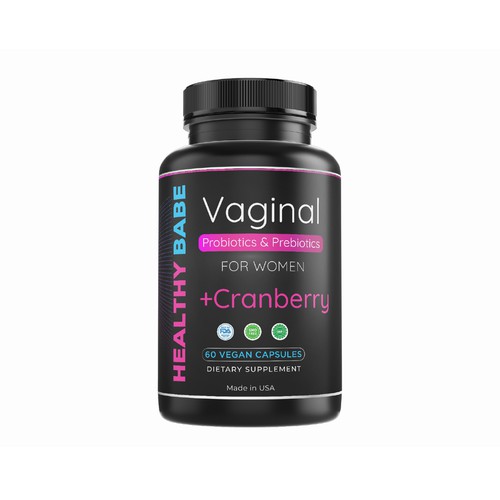 Luxury Supplement Label For Womens Probiotics