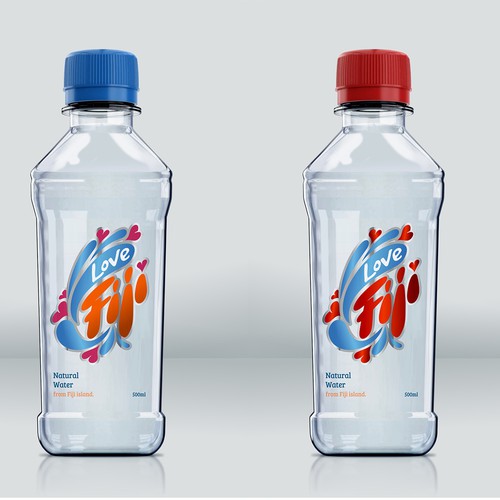 LoveFiji Natural Water label design