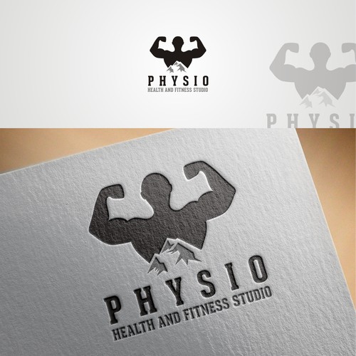 Fitness + mountain logo