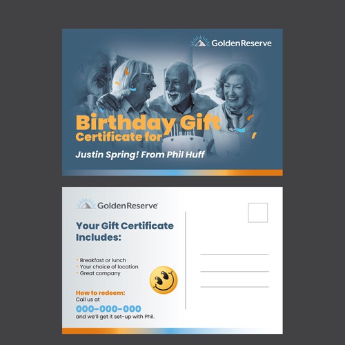 6"x9" Birthday Certificate POST CARD