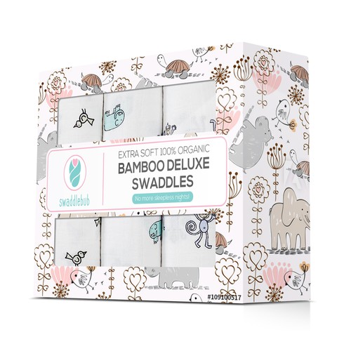 Box for bamboo swaddles