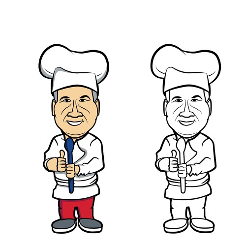 Caricature for a Cooking Logo