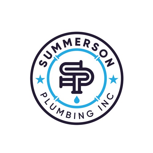 Modern plumbing logo