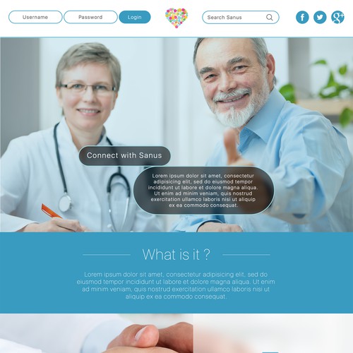 Home Page design for a medical center