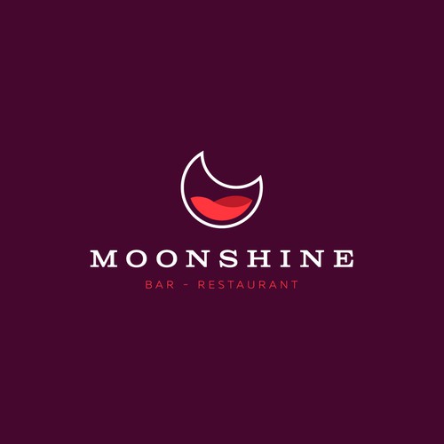 Logo concept for Moonshine bar.