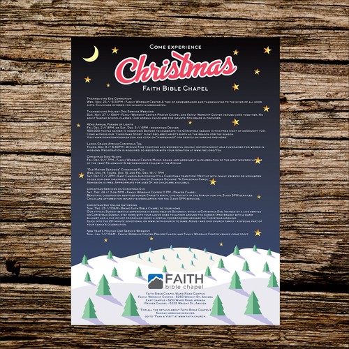 Faith Bible Chapel - Christmas menu