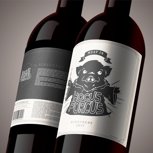 Wine label for winery