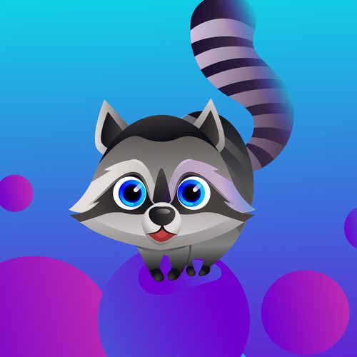 Raccoon mascot