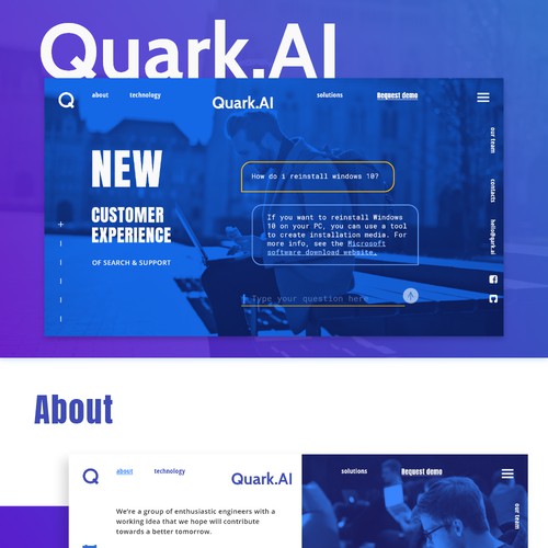 Quark.ai website concept