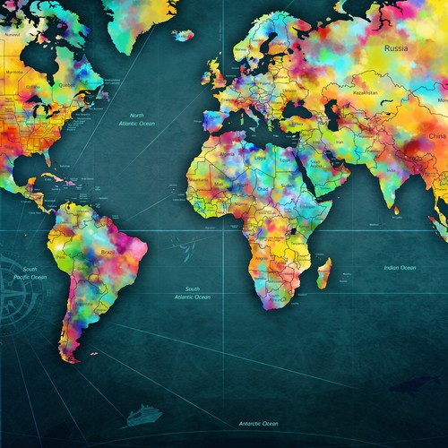 World Scratch Off Map Design