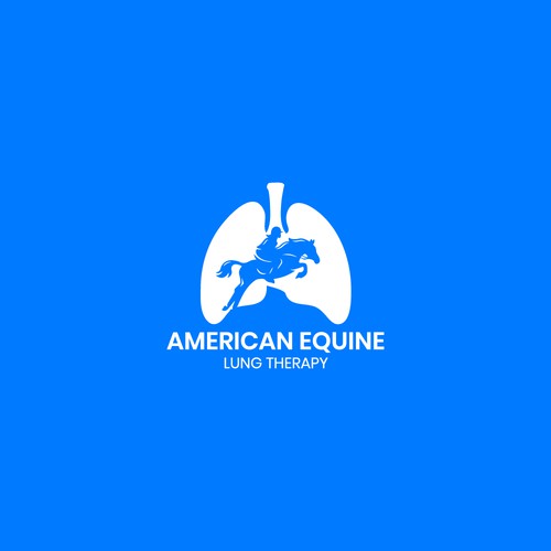 American Equine lung therapy logo design