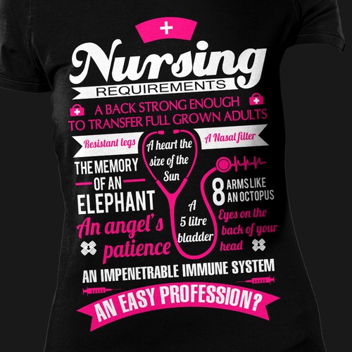 Nursing t shirt design 