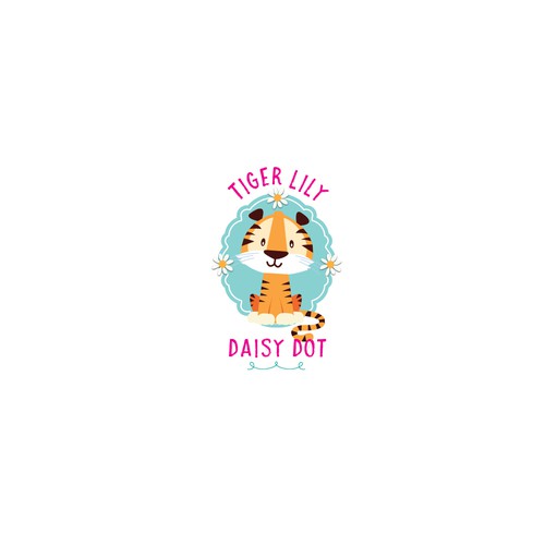 Logo design for Tiger lily daisy dot a brand clothes for kids