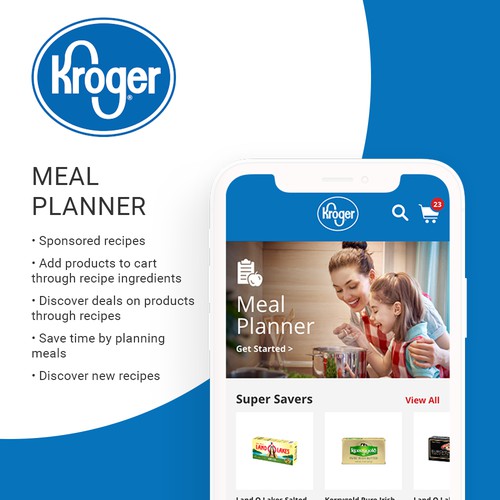 Kroger Meal Planner for grocery store app