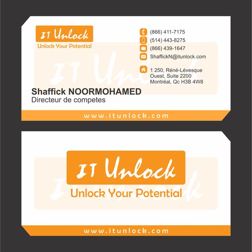 Business card itunlock