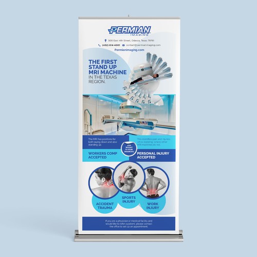 Permian Imaging Stand Up Banner Design