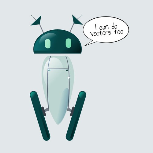 Cute robot Vector style