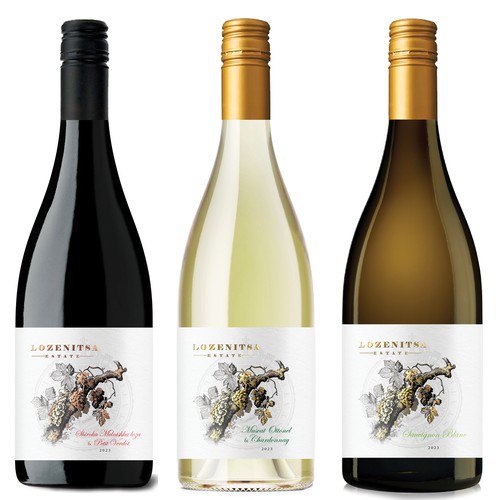 Wine labels for Lozenitsa Estate