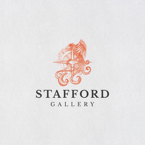 Phoenix and compass design for Stafford Gallery