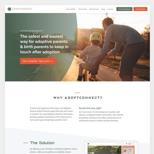 AdoptConnect's Home Page Redesign