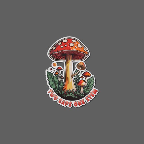 Mushroom Psychedelic stickers