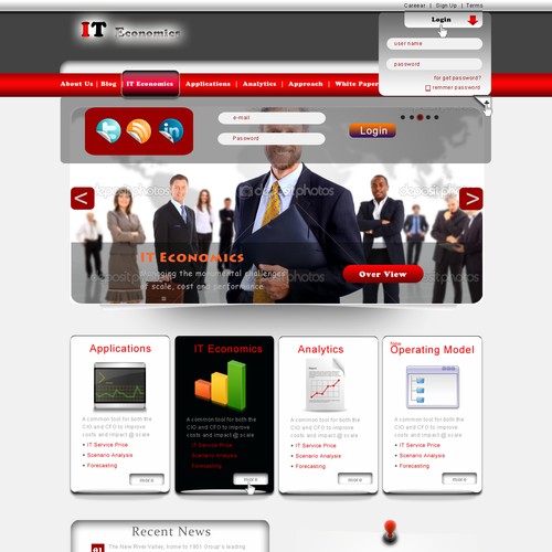 Create the next website design for www.iteconomics.com